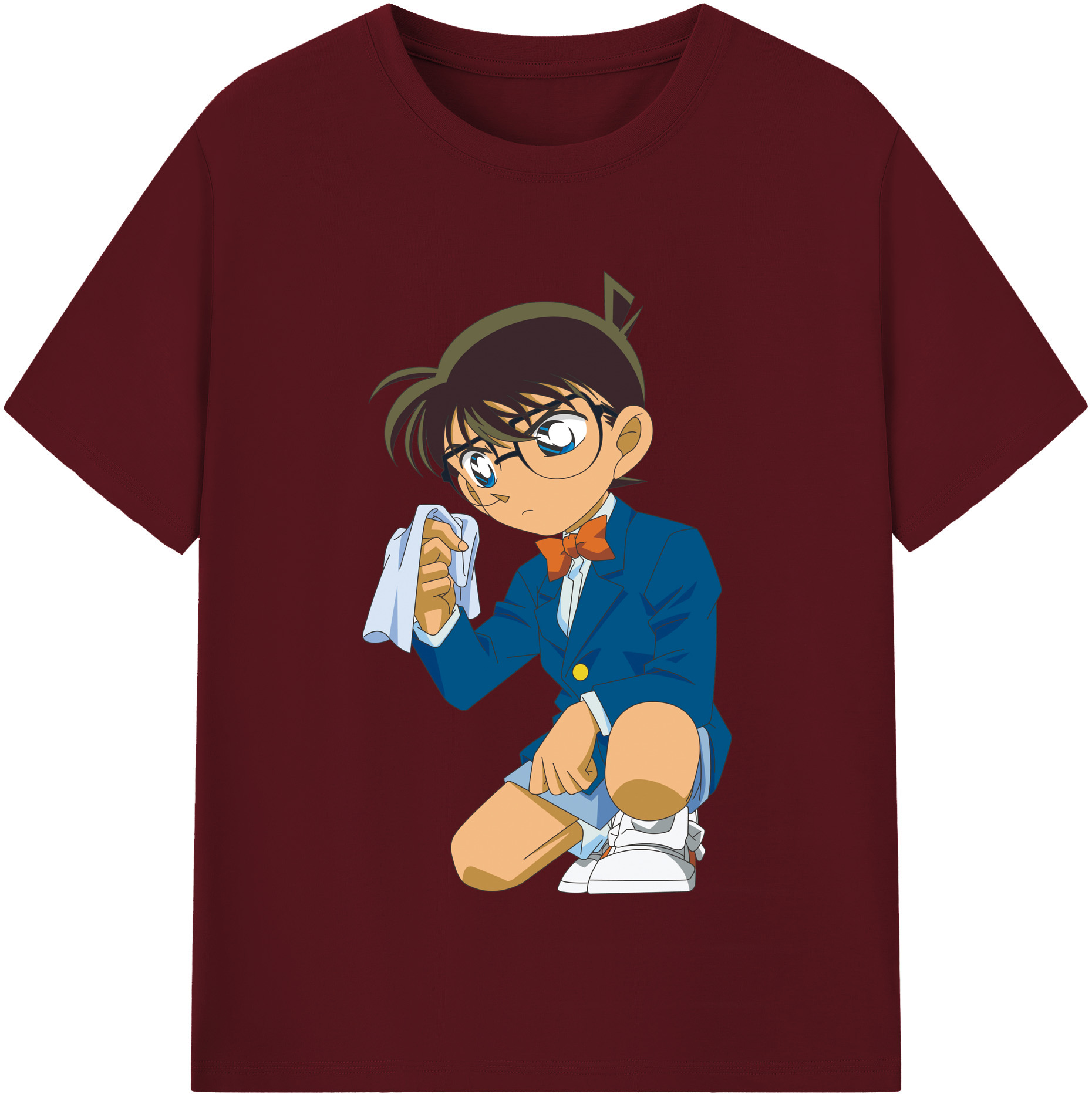 （画像用） 名探偵コナン 江戸川 コナン Detective Conan Conan Edogawa 綿100％半袖Tシャツ（フロントプリント）